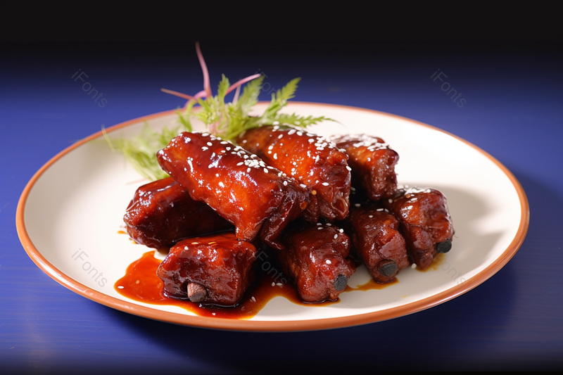 好吃烧汁排骨美食摄影,高清,摄影图,摄影图片,图片大全,摄影图免费下载